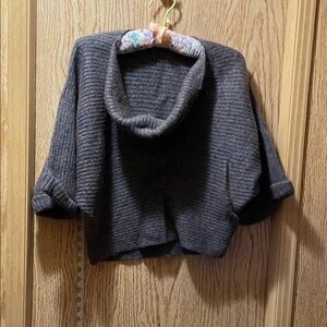Elegant Charcoal Cowl Neck Sweater